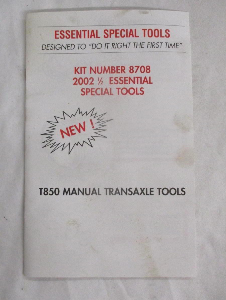 Miller Special Tools 8708 2002 ½ T850 Manual Transaxle Tools BOTH Boxes SRT-4