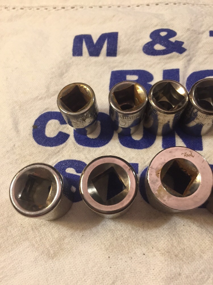 Craftsman 3/8″ Drive 11 Piece 12 Point Shallow Metric Socket Set 9MM to 19MM USA