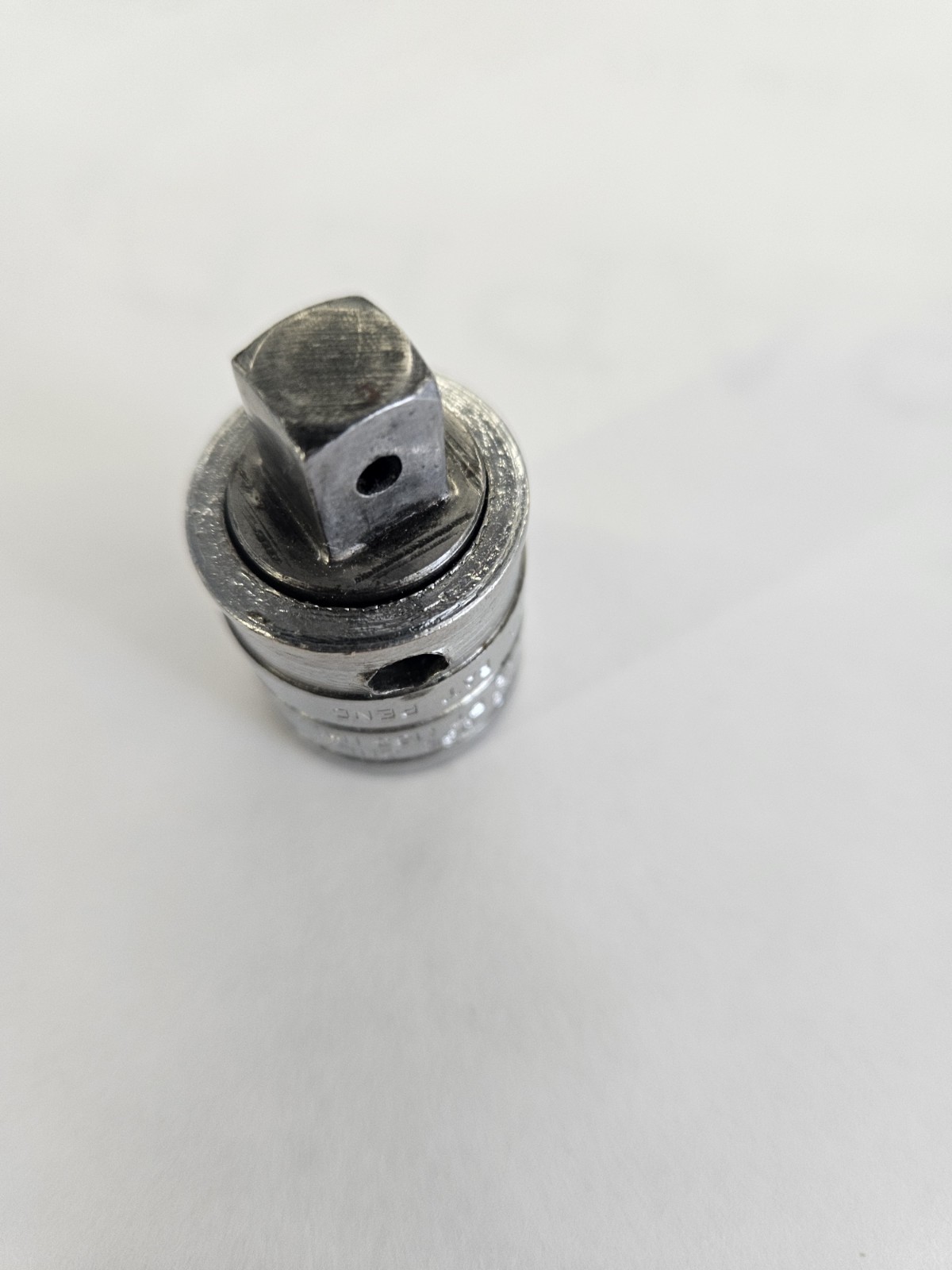 BROKEN SNAP ON A4A 1/2 TO 3/8 REDUCER / ADAPTER. CHROME.