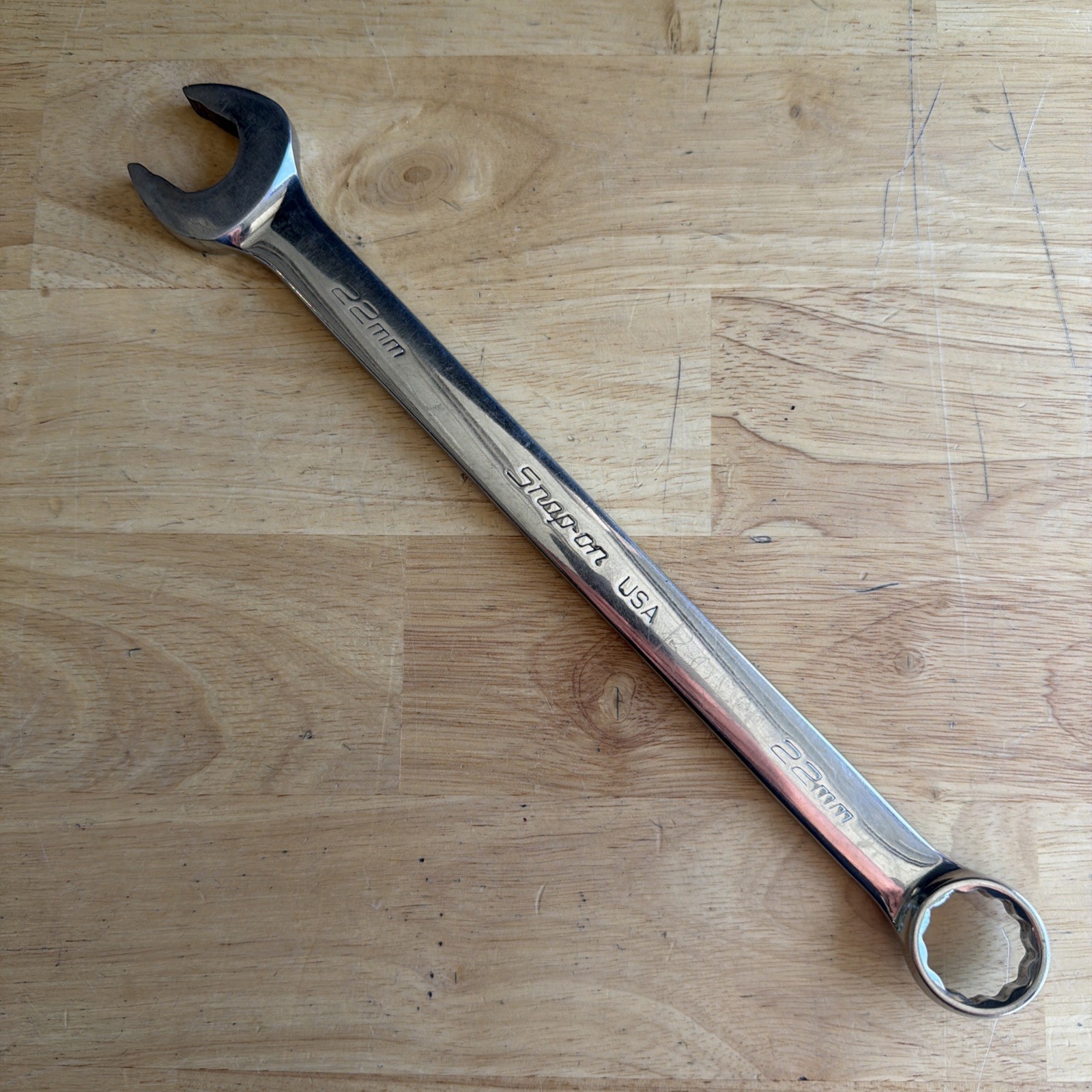 Snap On Tools 22mm Combination Wrench Flank Drive Plus SOEXM22 USA READ!