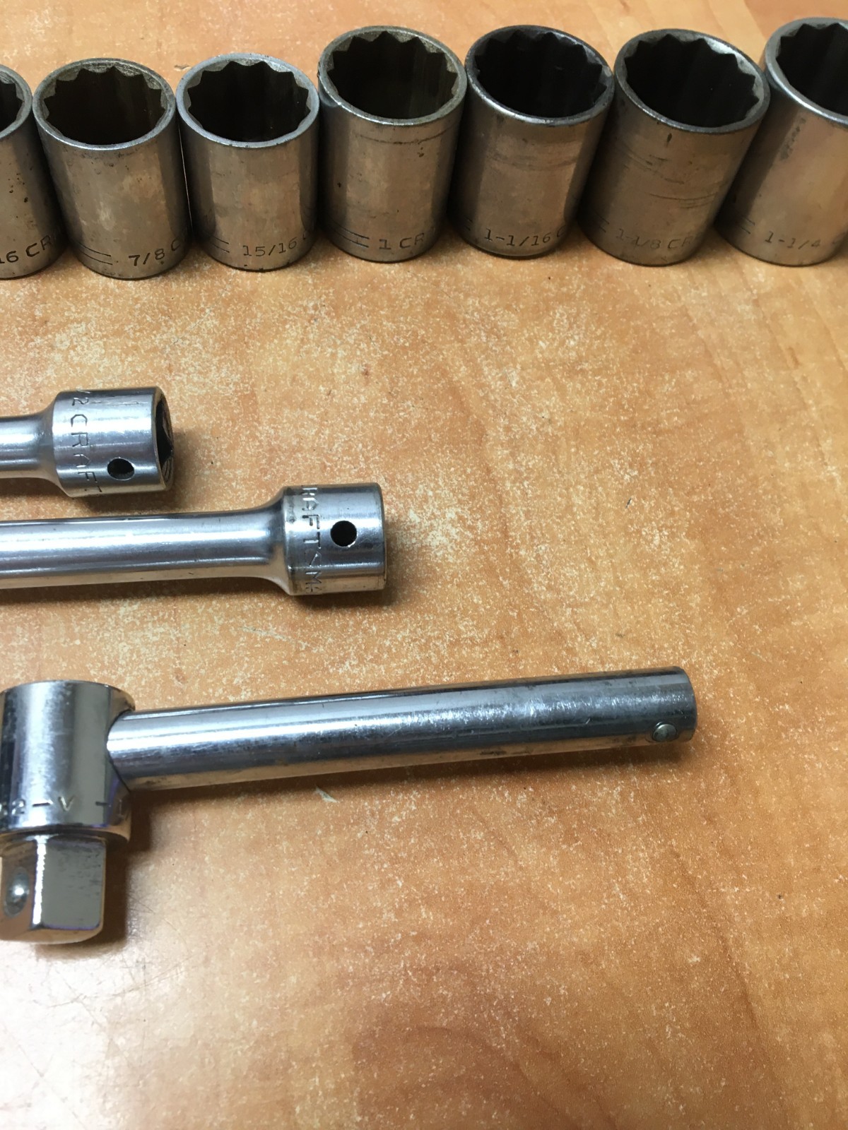 Vintage Craftsman 1/2” Drive Socket Set =V= Series 17 Pieces 12 Point SAE