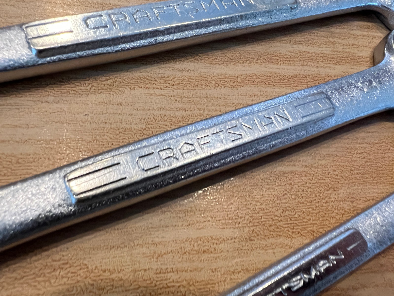 Sears Craftsman Double Open End Wrench Set USA 5/8×3/4 19/32×11/16 3/8×7/16 =V-