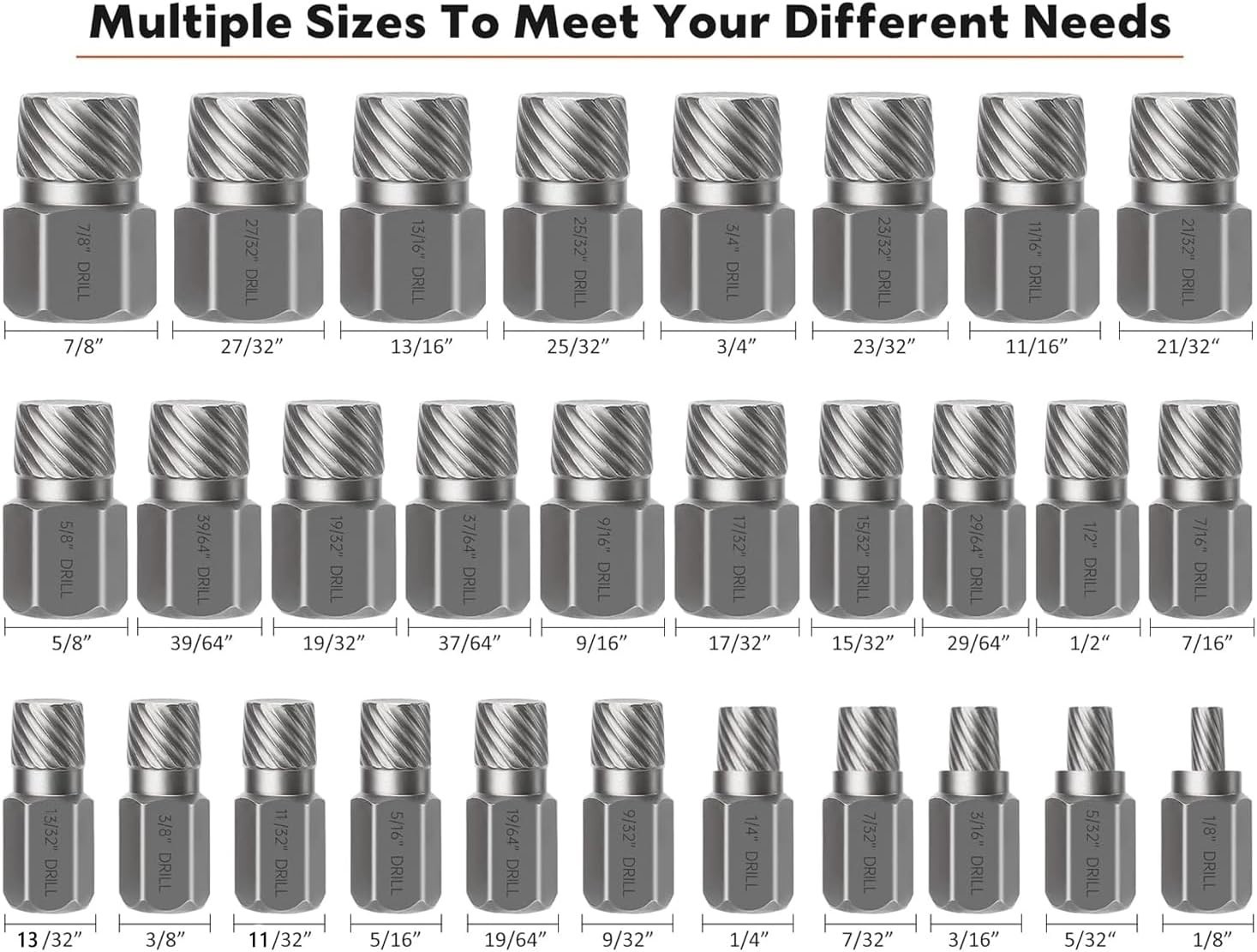 Versatile 29-Piece Bolt Extractor Set – Perfect for Professionals and DIYers