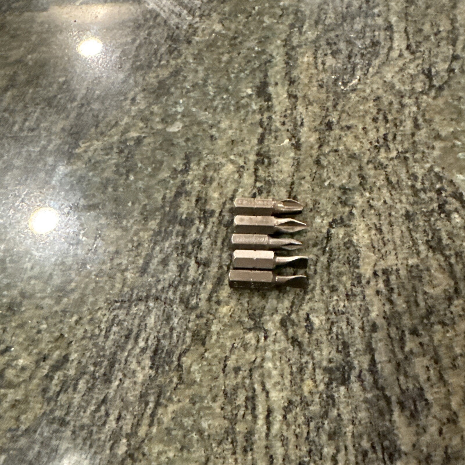 snap on 5 pc Phillips & flat Head screwdriver bit lot new