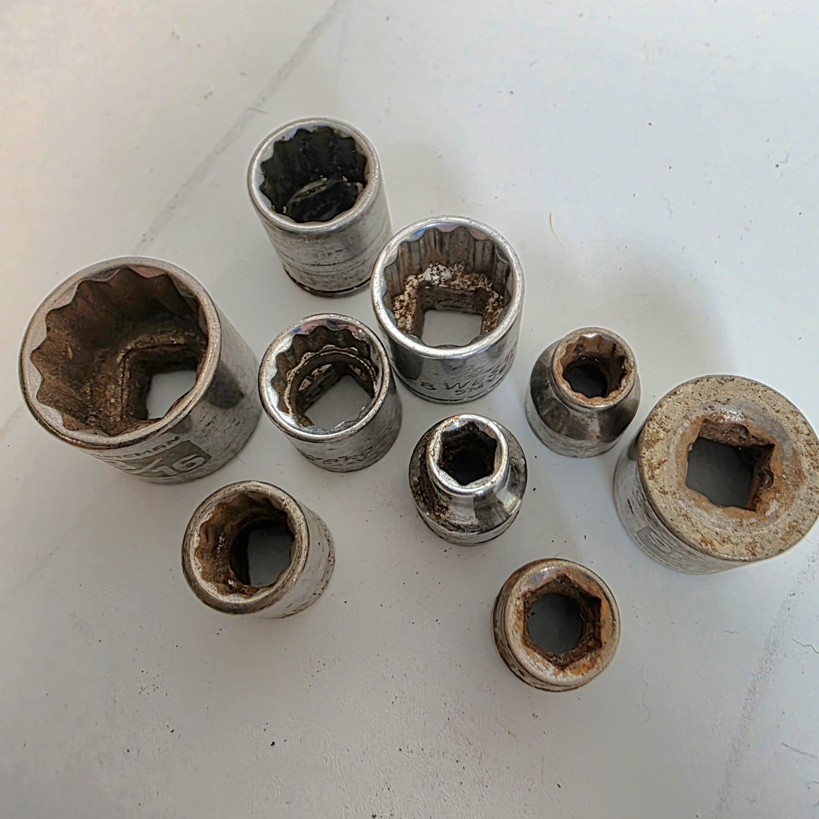 Used Various Shallow Sockets Assorted Sizes *See Pics For List #983