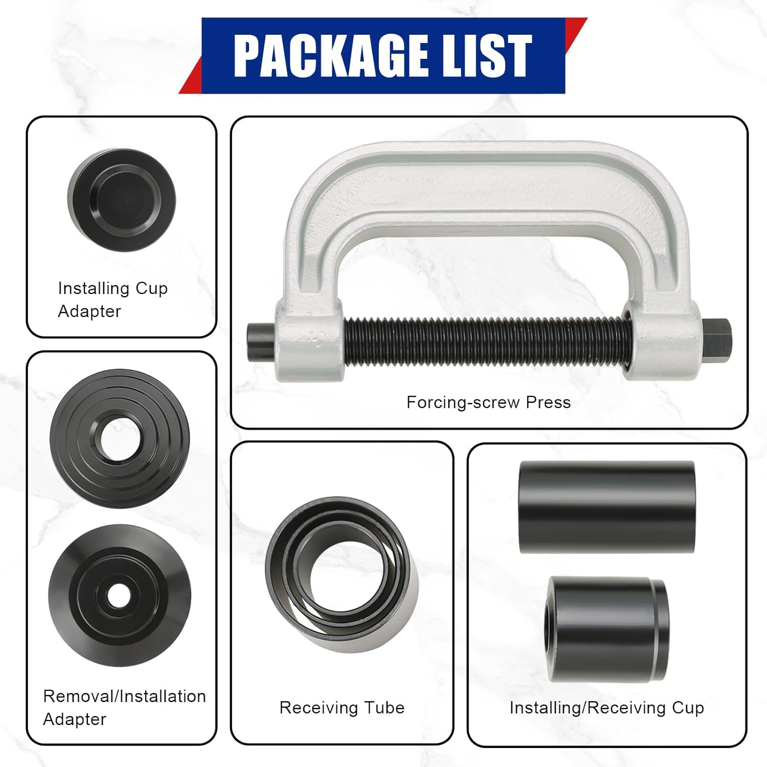 Heavy Duty 4 in 1 Ball Joint Press U Joint Removal Tool Kit w 4×4 Adapters