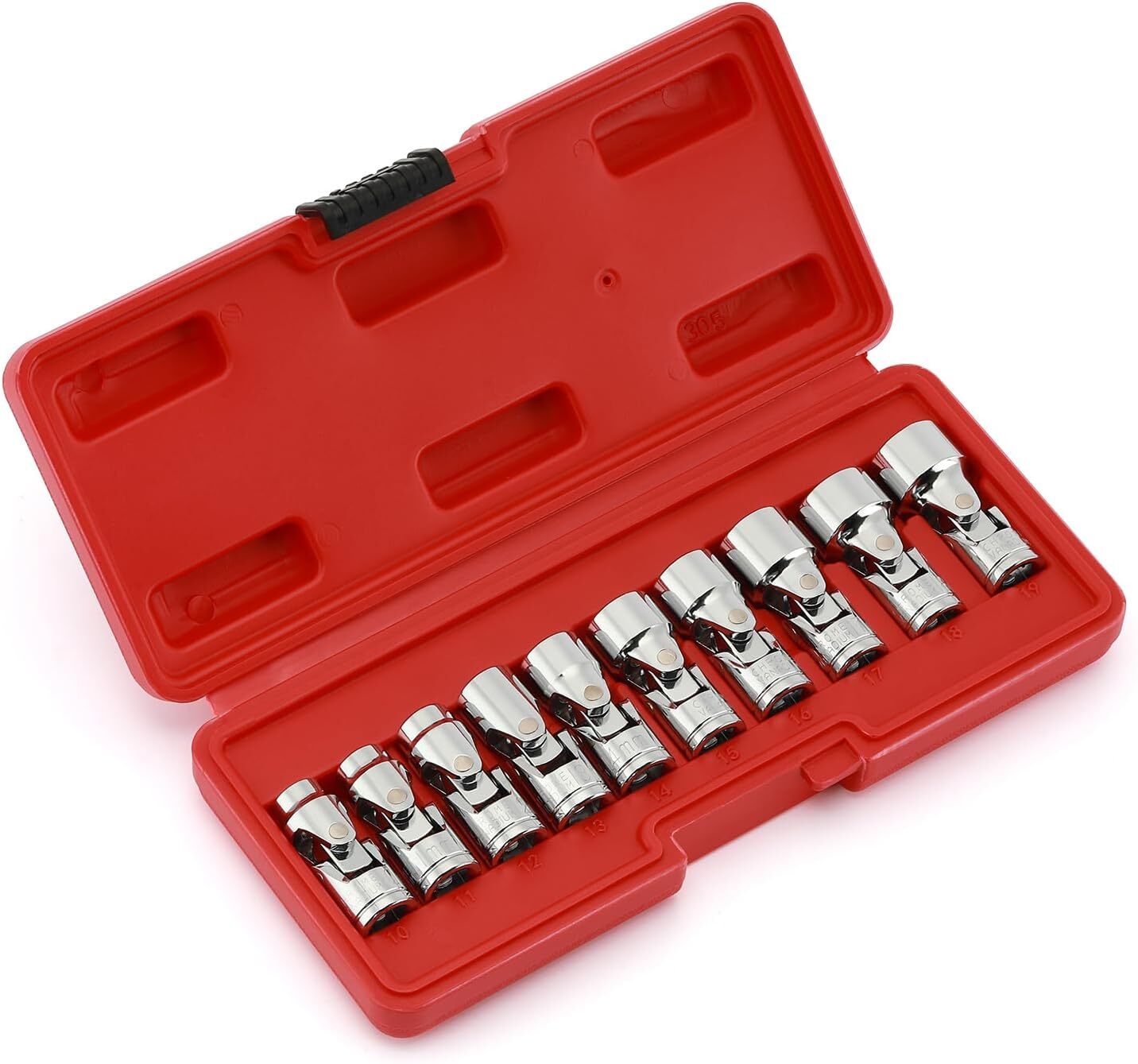 10-piece 3/8″ Drive Universal Joint Socket Set, 6 Point, Metric, 10-19 mm, Swive