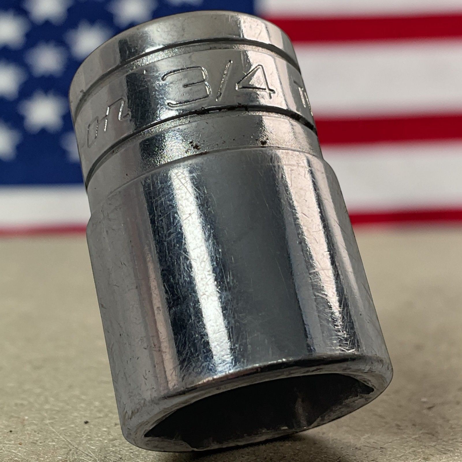 Snap-On Shallow Socket 3/4″ SAE TW241 1/2″ Drive 6 Pt Drive As Pictured Mechanic