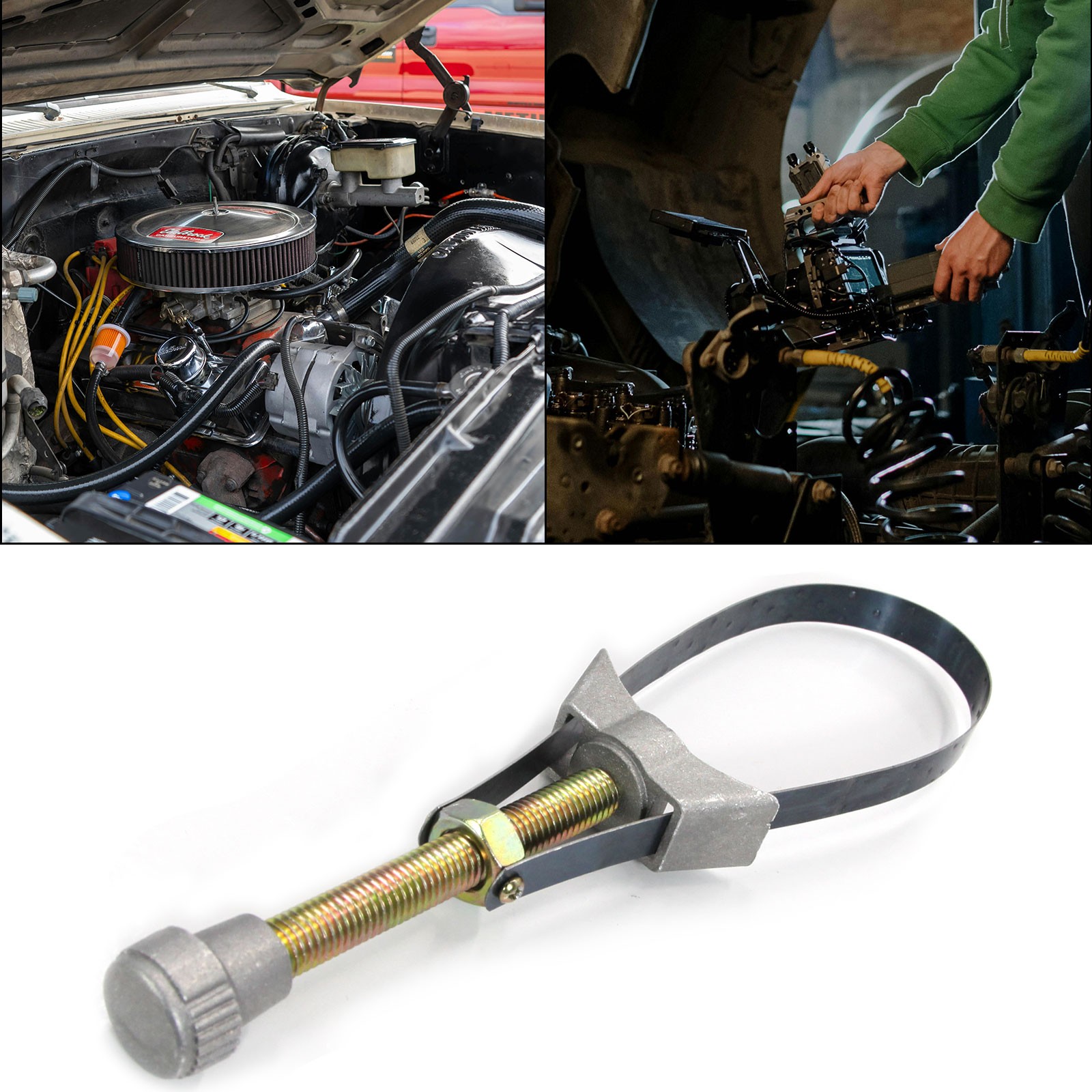 Auto Car Diameter Adjustable Oil Filter Removal Strap Wrench Tool 60mm To 120mm-