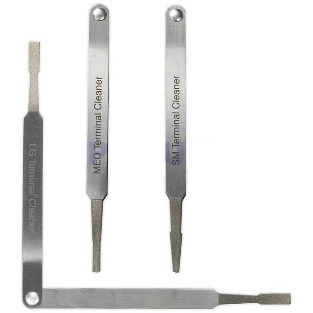 3Pcs/Set Diamond Grip Electrical Terminal Cleaner Tool Wiring Tweezer Style