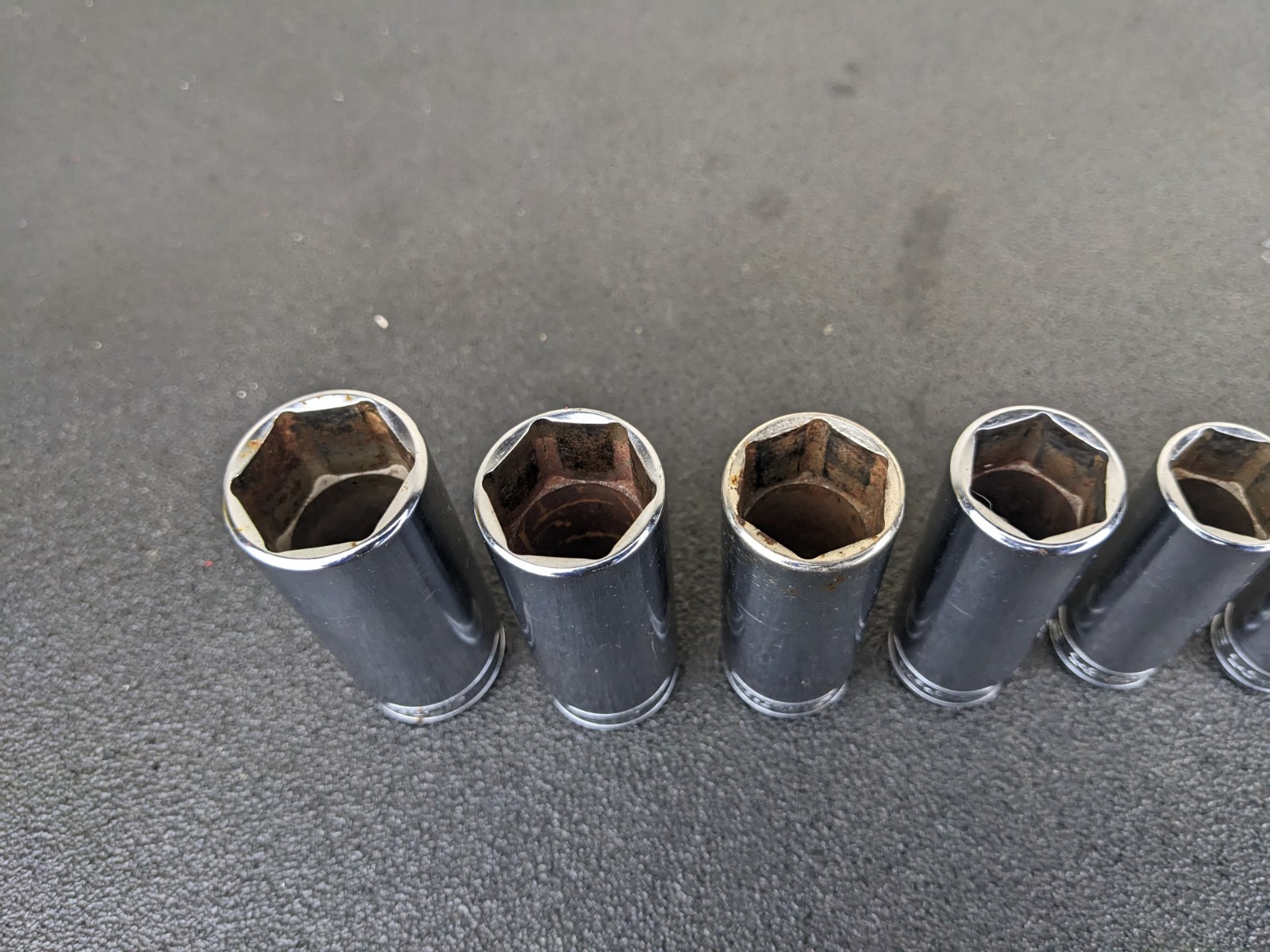 #bn942 Snap-on 211SFSY 1/4″ 7/8″ SAE 11-Piece 3/8″ Drive 6-Point Deep Socket Set