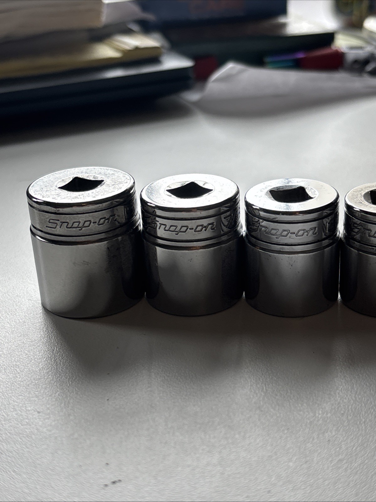 Snap-on Tools 12-Piece 1/4″ – 15/16″ Drive 12-Point Shallow Socket Set 🇺🇸 Nice