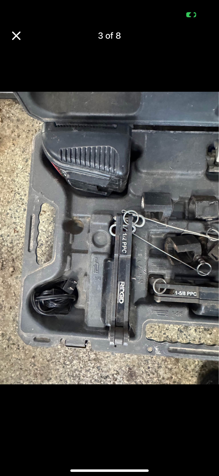 ridgid frame press jaws, 1/2” and 1 5/8” used in good working shape
