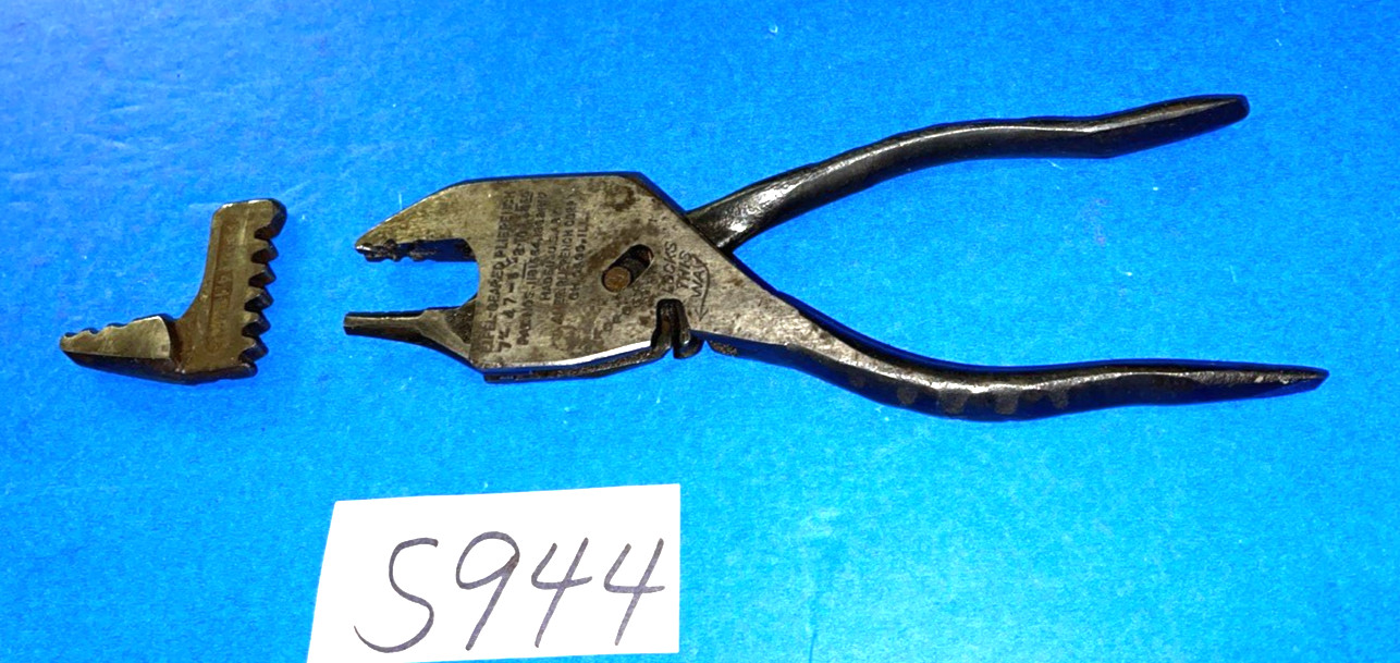 EIFEL TOOLS VINTAGE GEARED PLIERENCH 7 INCH 1 EXTRA HEAD
