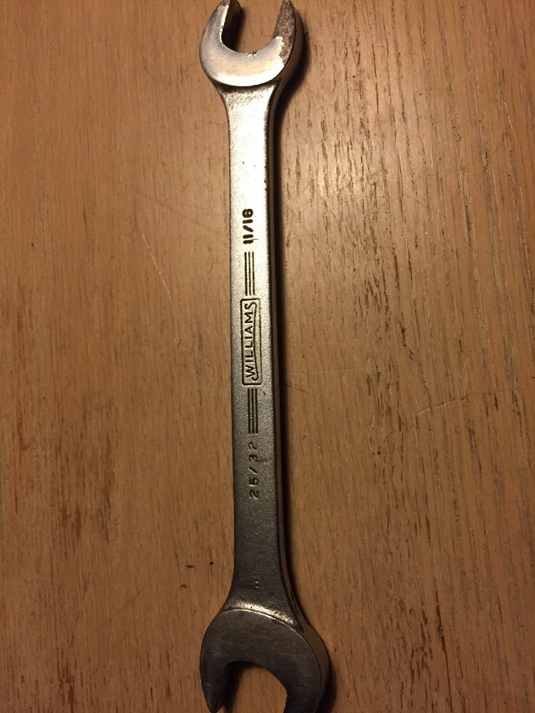 Williams Superrench Tool USA Vintage Open End 25/32-11/16 Wrench 9″Long Free🚢