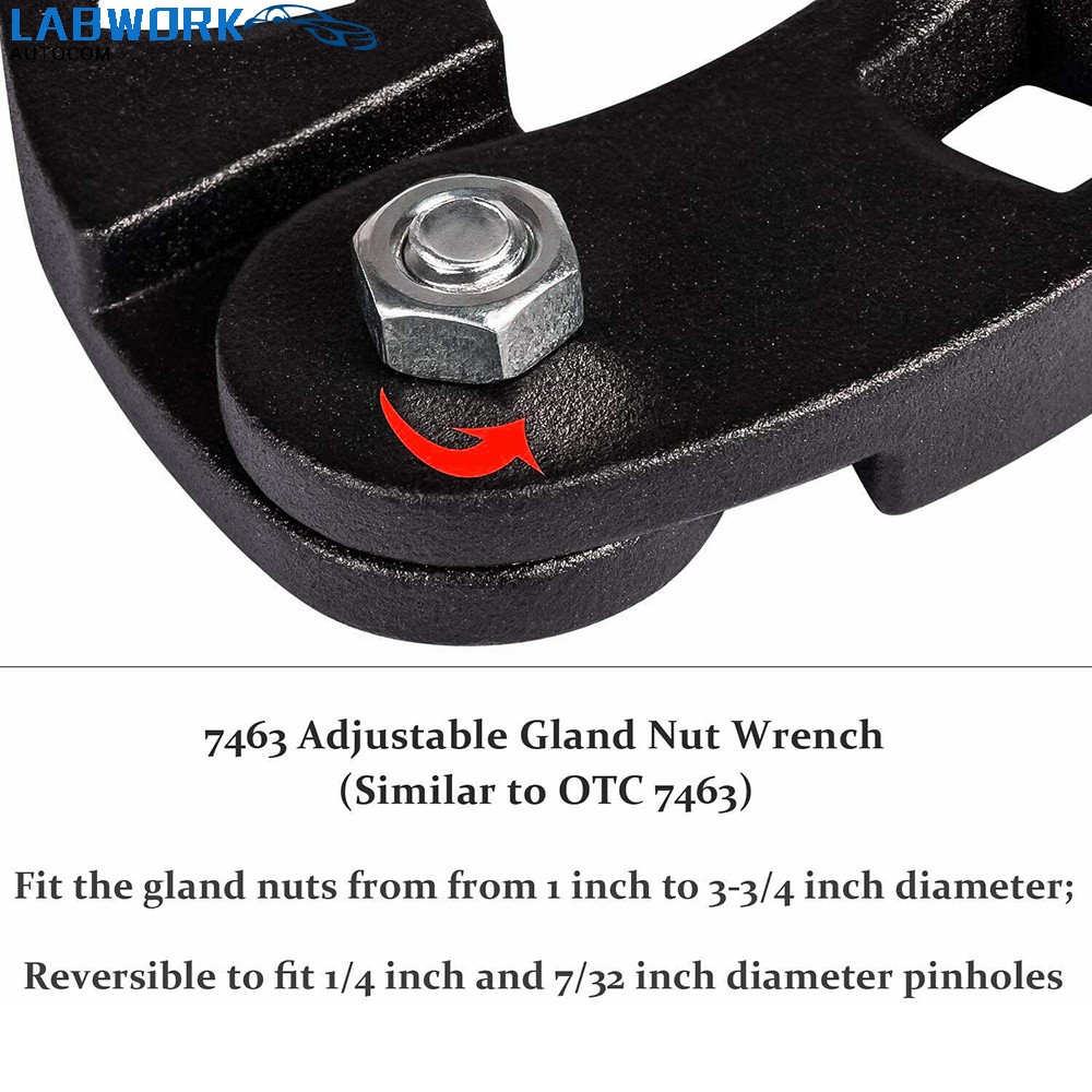 Adjustable Gland Nut Wrench Small Pin Spanner Tools for Hydraulic Cylinders#7463