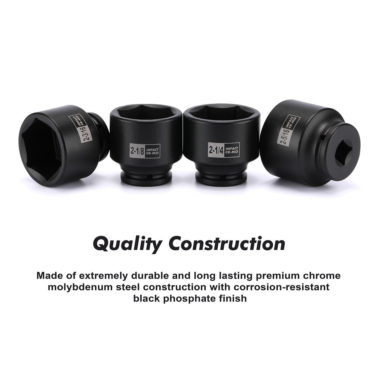 9PCS 3/4″ Drive Spindle Axle Nut Impact Socket Set 1/2″ to 3/4″ CR-MO 6 Point