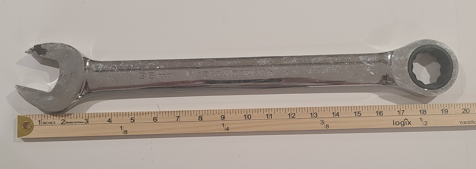 GearWrench 36mm 12 Point Ratcheting Combo Wrench