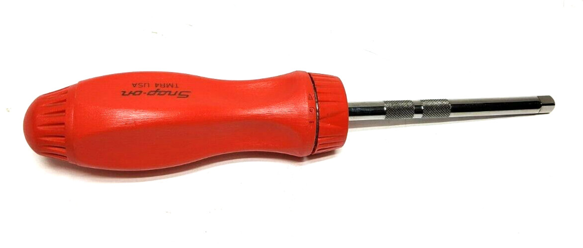 New Snap-on Red hard handled Ratchet driver 1/4″ square 8 31/32″ long TMR4 TMR4R