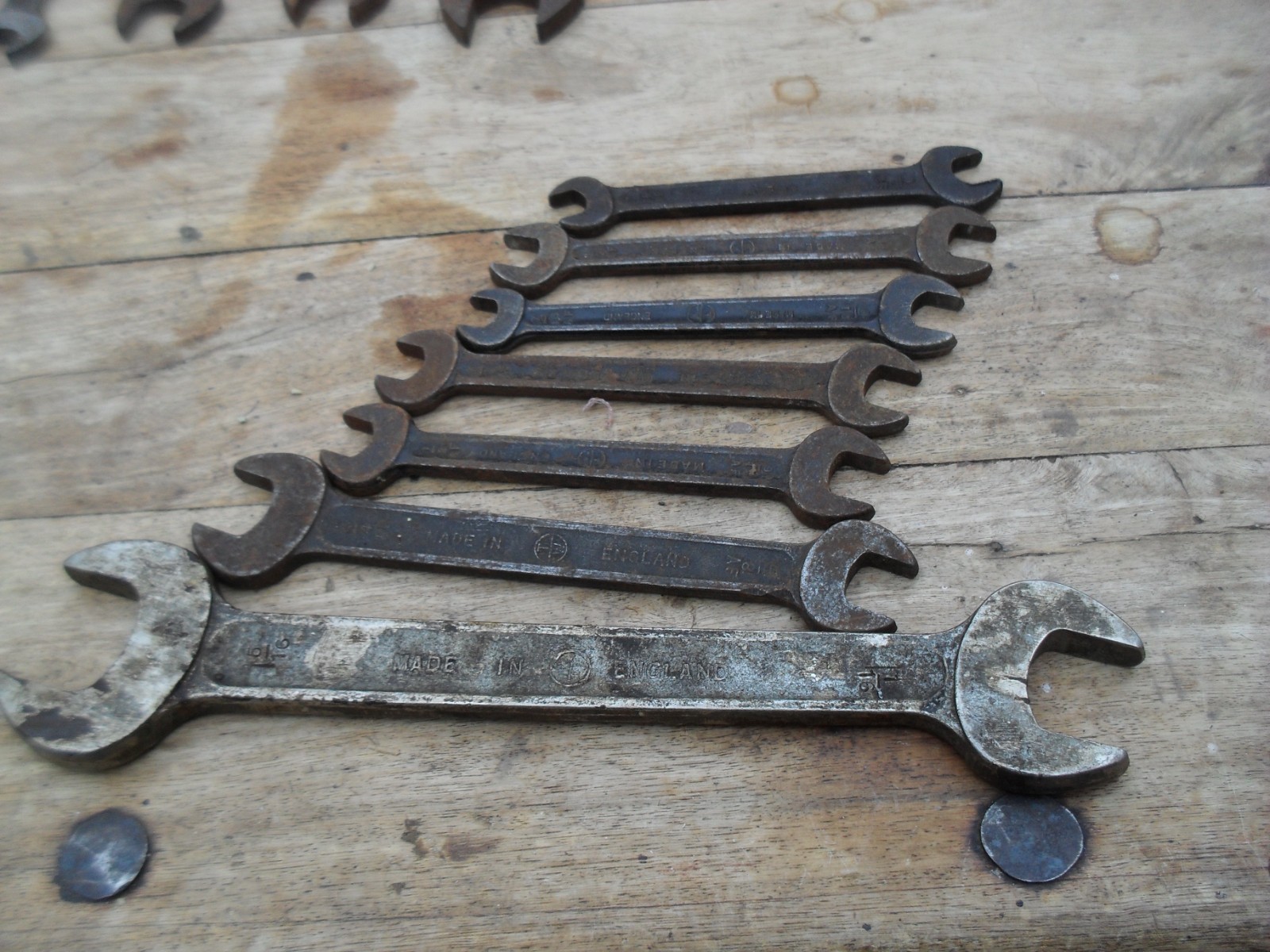 7 x superslim AF spanners 1/2 x 9/16 (3) , 1-3/16 x 1-1/16 ,1/2 x 7/16 ,+ more