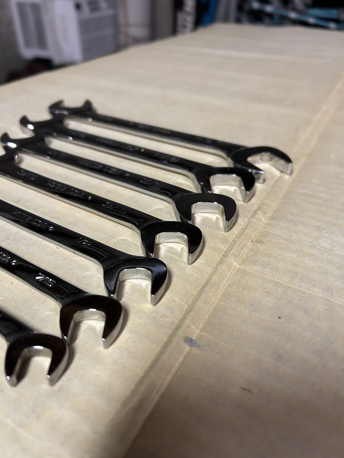 Snap-on 7 pc SAE Four-Way Angle Head Open-End Wrench Set (3/8–3/4″)