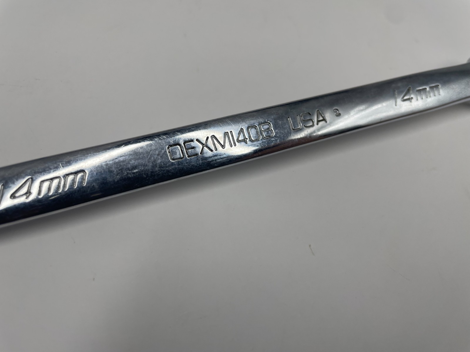 Snap On 14MM 12PT Metric Chrome Combination Wrench USA OEXM140B