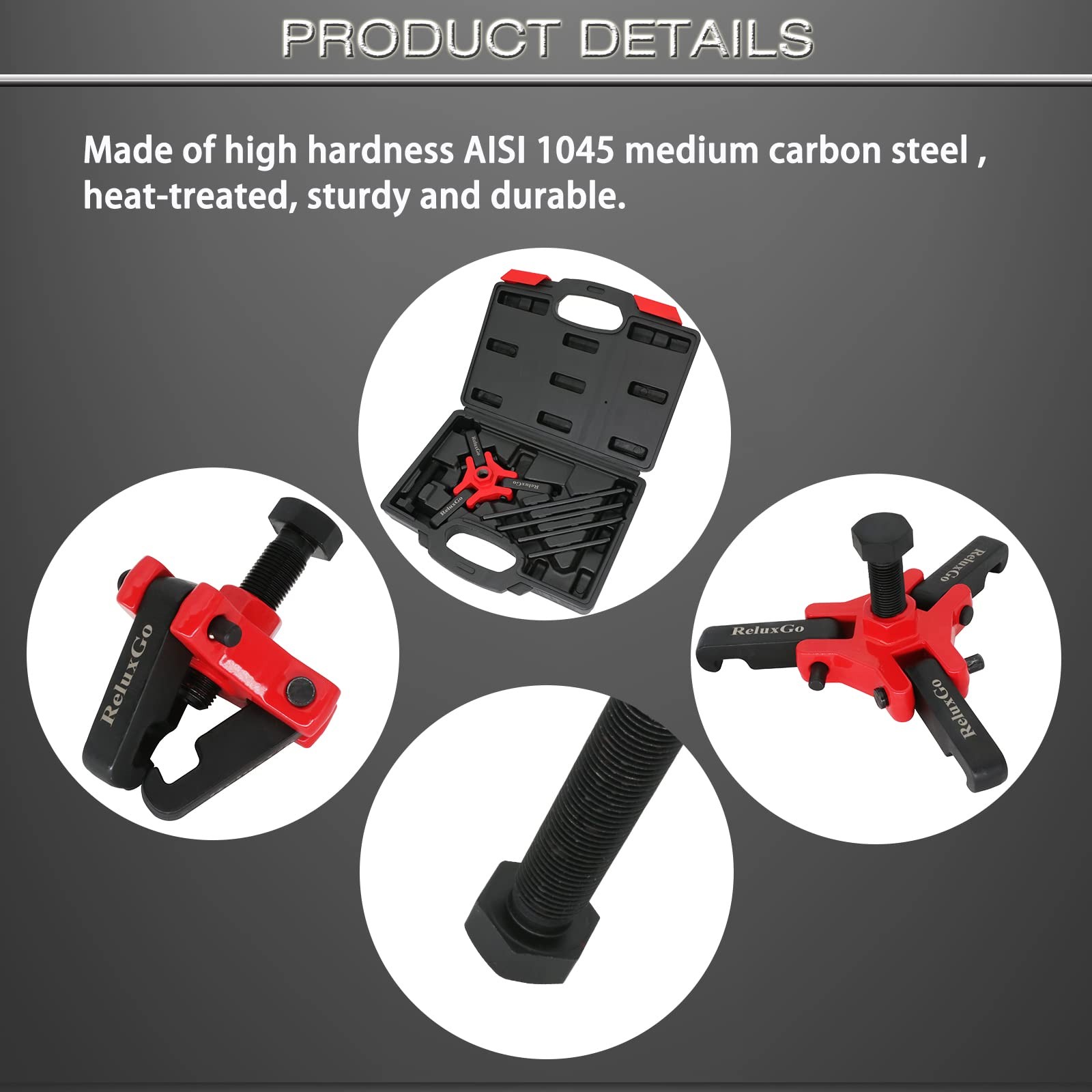 Harmonic Balancer Pulley Puller Set Adjustable 3-Jaw Puller Tool for Removing Ha