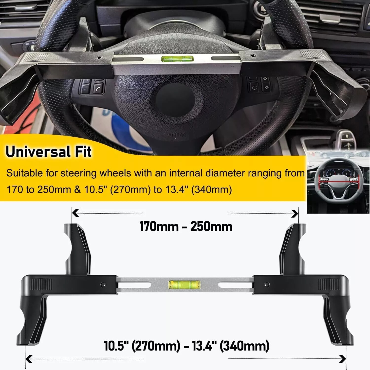 ATD-3100 Steering Wheel Level Alignment Tool 270mm-340mm for Passenger Cars Vans