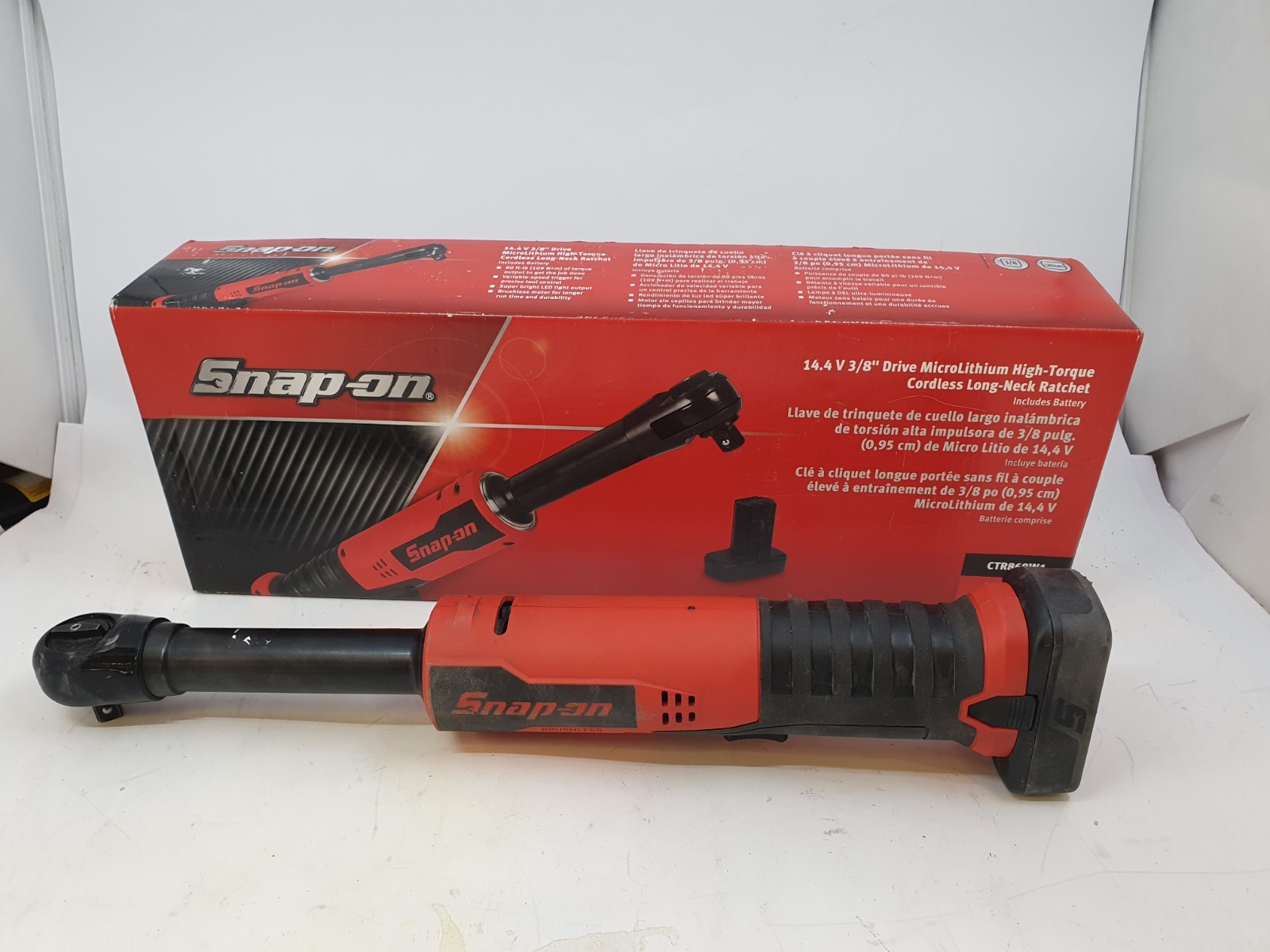 Snap on Tools CTR868 14.4V 3/8″ Long Neck High Torque Brushless Ratchet