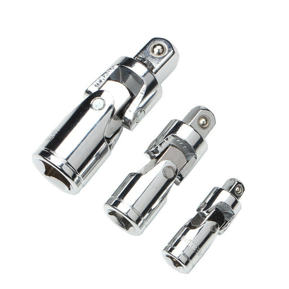 3PCS Impact Socket Wrench Adapter Set — Universal / Swivel — 1/2 3/8 1/4 Drive