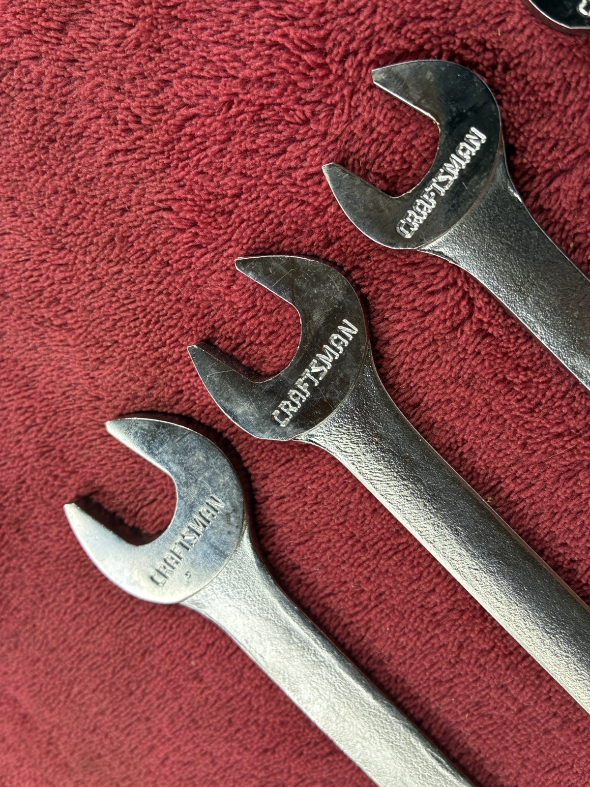 Vtg. Craftsman 5 Pc. Tappet Open End Wrench Set 3/8 to 7/8″ V-Series–Free Ship