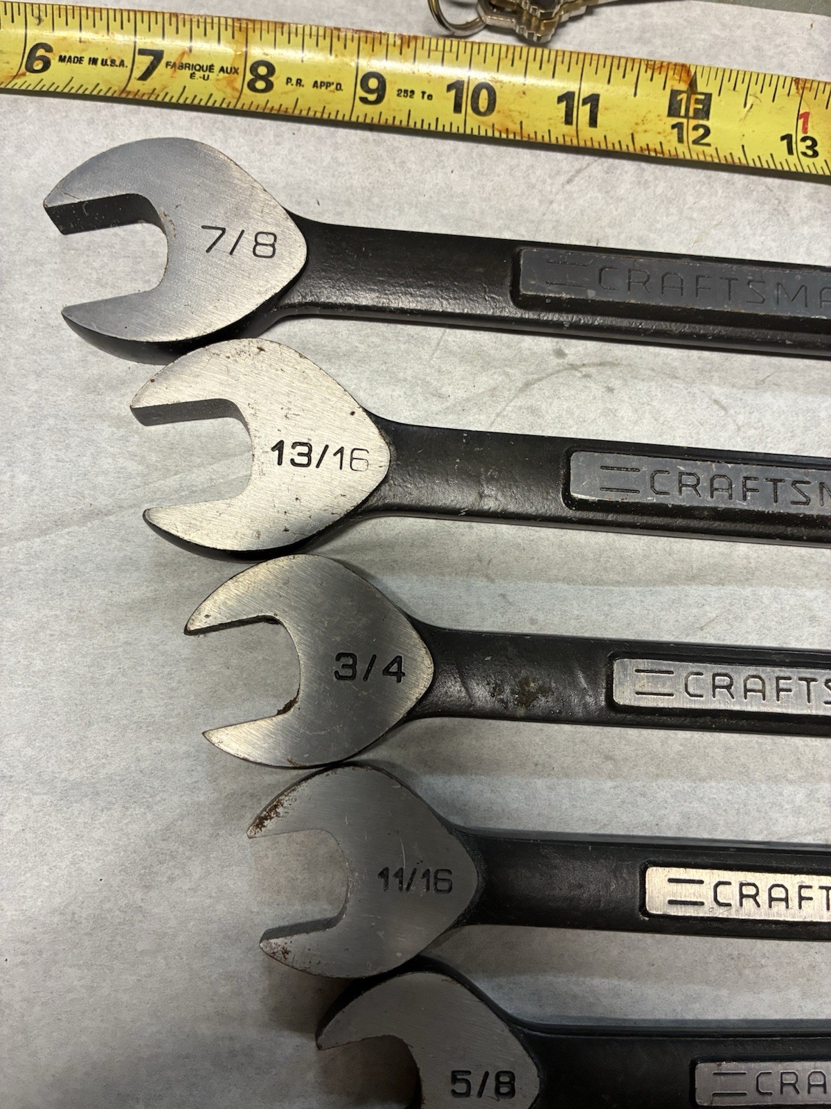 CRAFTSMAN 12-pc SAE Universal Spline Combination Wrench set 1/4-7/8” black oxide