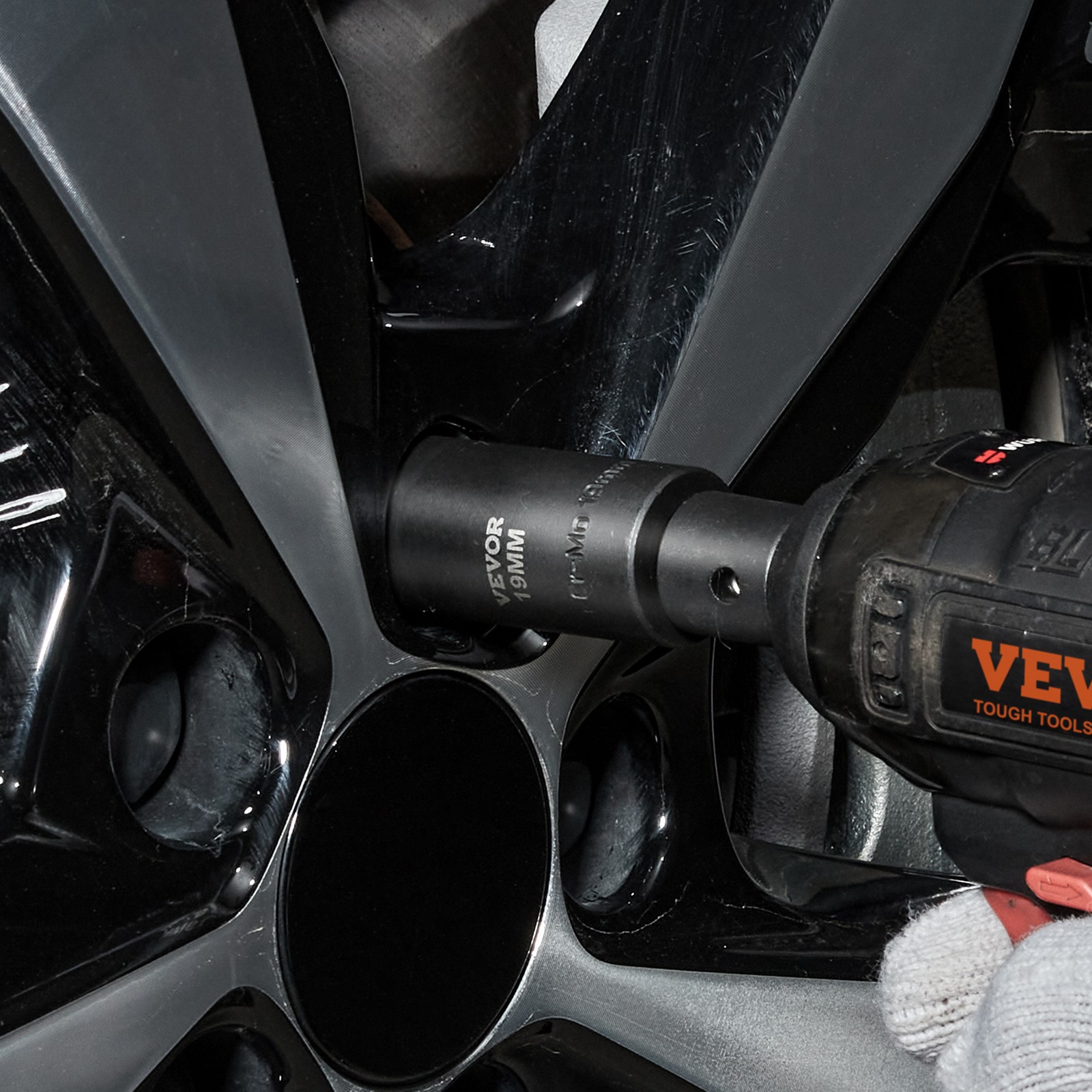 VEVOR Impact Sockets Set 90pcs 6-Point 3/8in Drive Bit Ratchet Tool Kit Case
