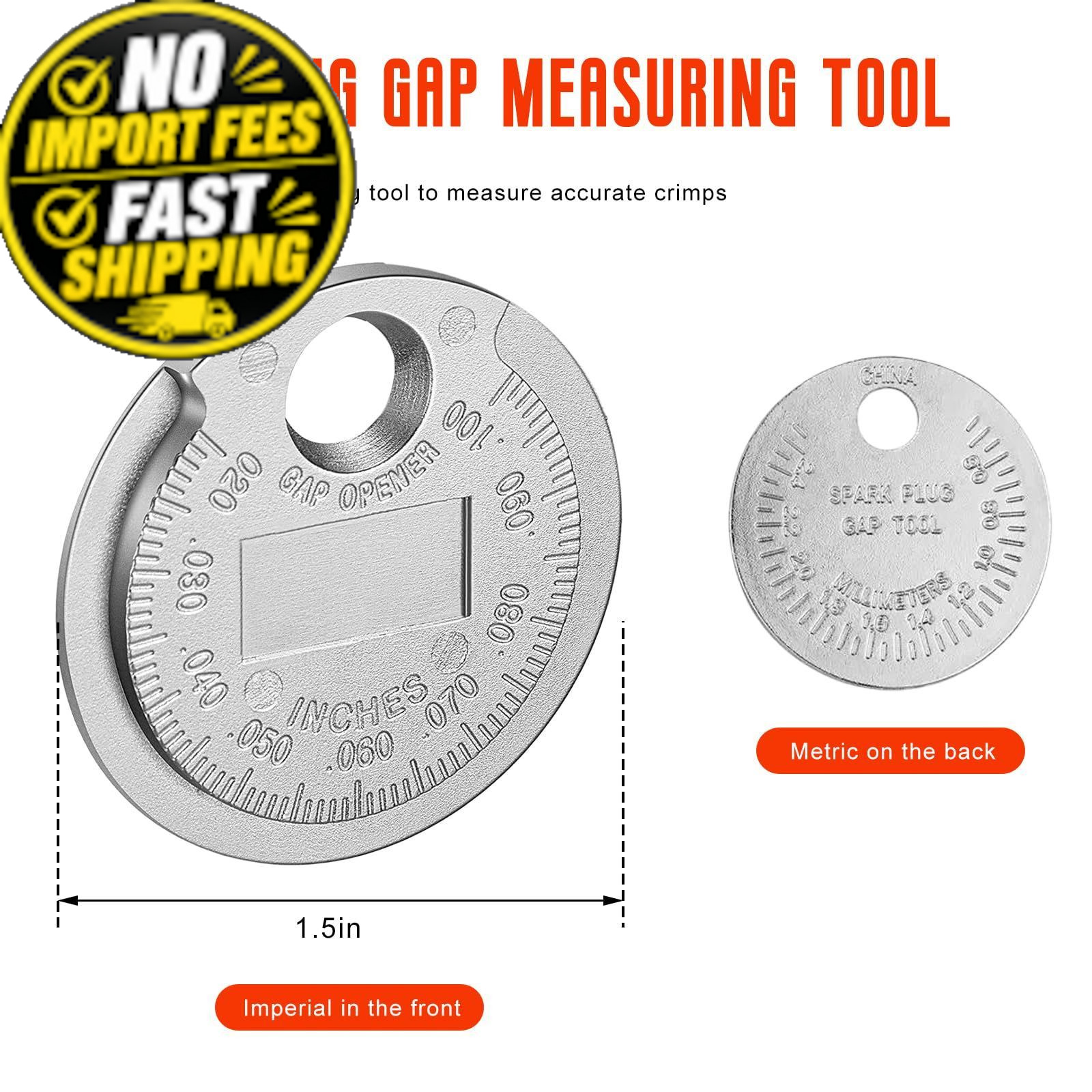 KAUEGOW 2 PCS Spark Plug Measuring Tool, Accurate Wire Sparkplug Gapper 2