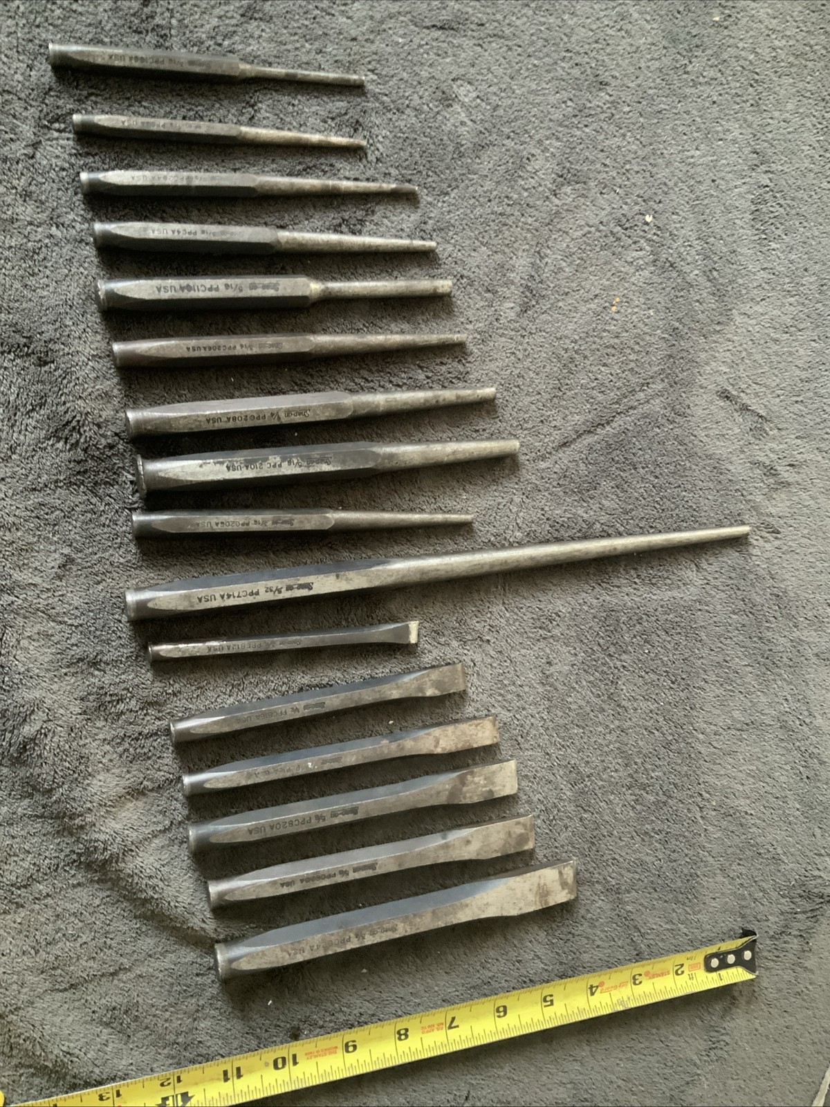 Snap On Punch And Chisel Set….see Pics…mixed Set…..used….xvxv