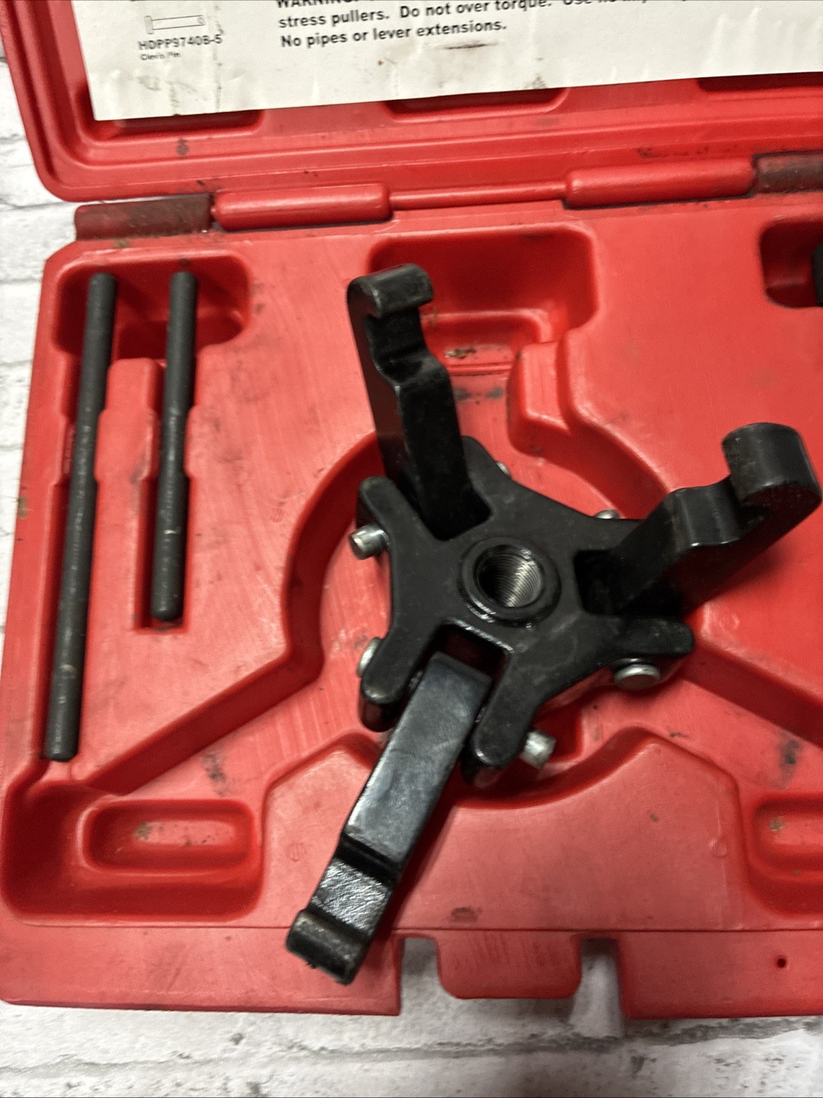 HARMONIC PULLEY PULLER WITH 2 PUSH RODS MAC TOOLS HDPP9740B