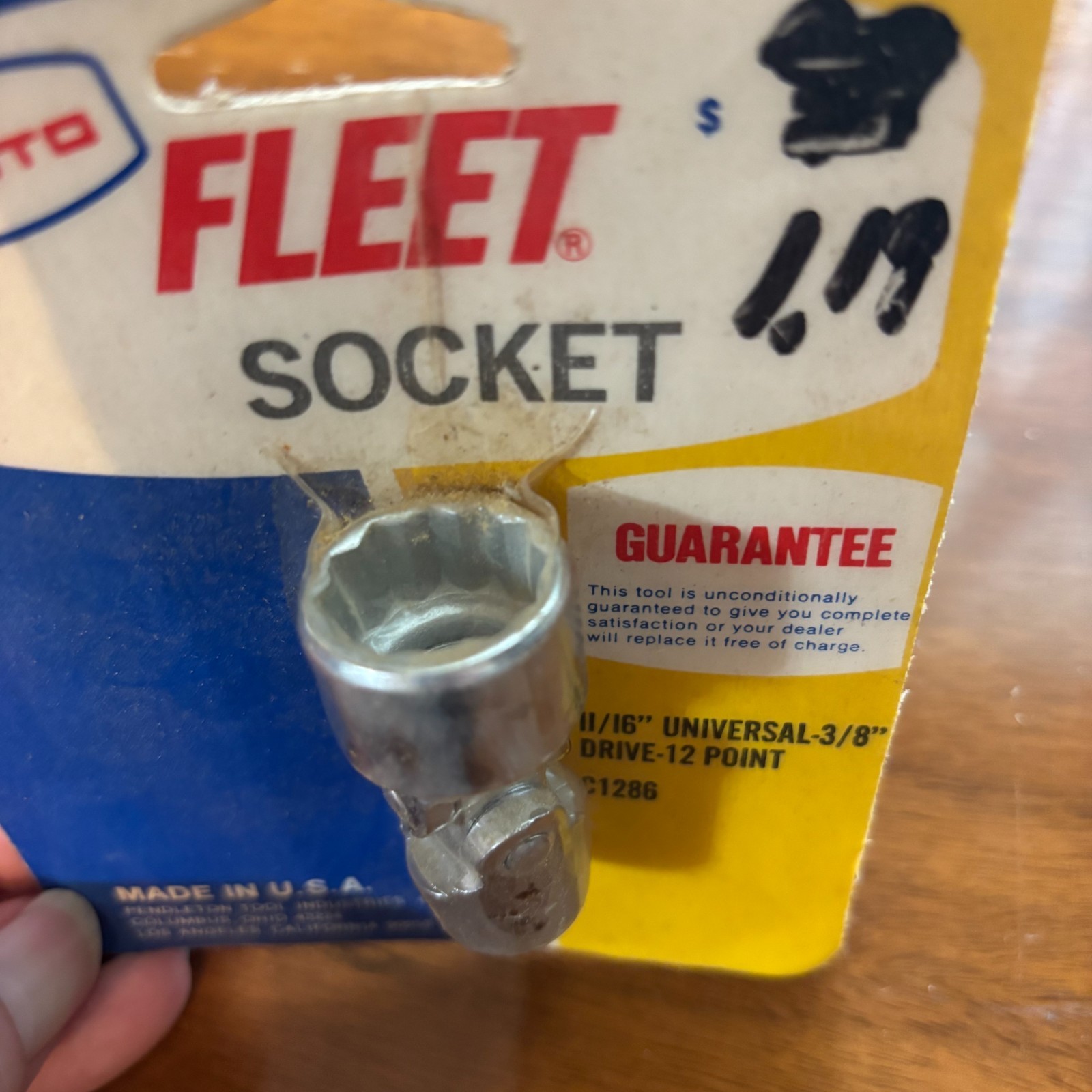 PROTO – 11/16″ Universal Swivel Socket 3/8″ Drive 12 Point USA C1286 NOS Package