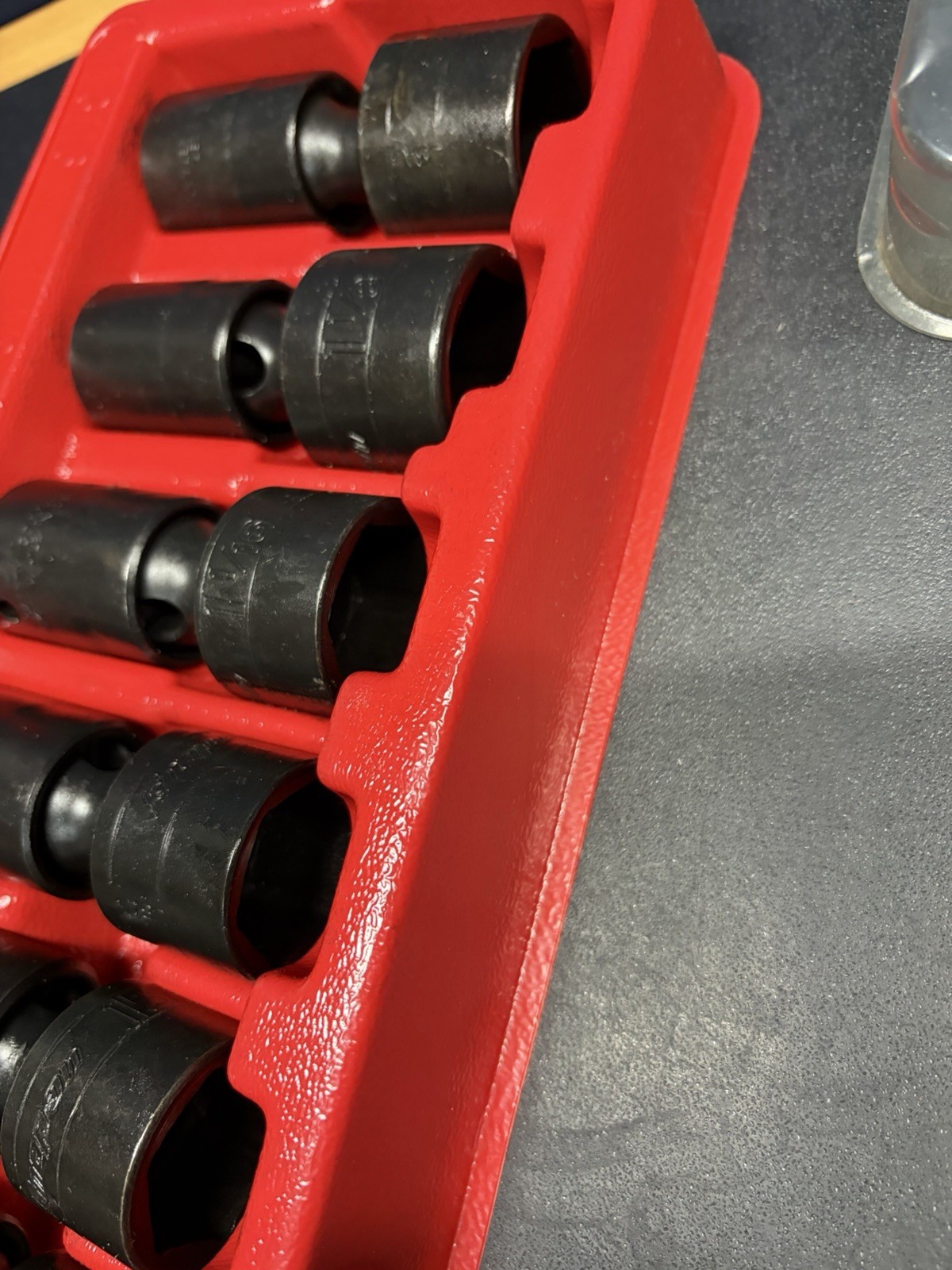 Snap On 12 pc 1/2″ SAE Shallow Swivel Impact Socket Set (1/2–1-3/16″) 312IPL