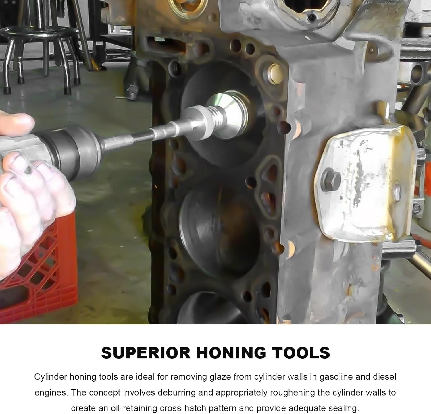 High-Quality Brake Piston Honing Tool – 220 Grit, 8.2″ Long for Small Engines