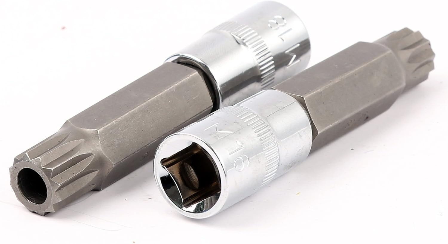 10PCS XZN Triple Square Socket Kit Spline Bit Socket Set Tamper-Proof 4-Inch L