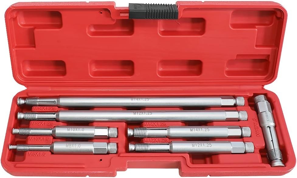 Efficient Spark Plug Thread Repair Tool Set – Prevents Shavings Damage to Engine
