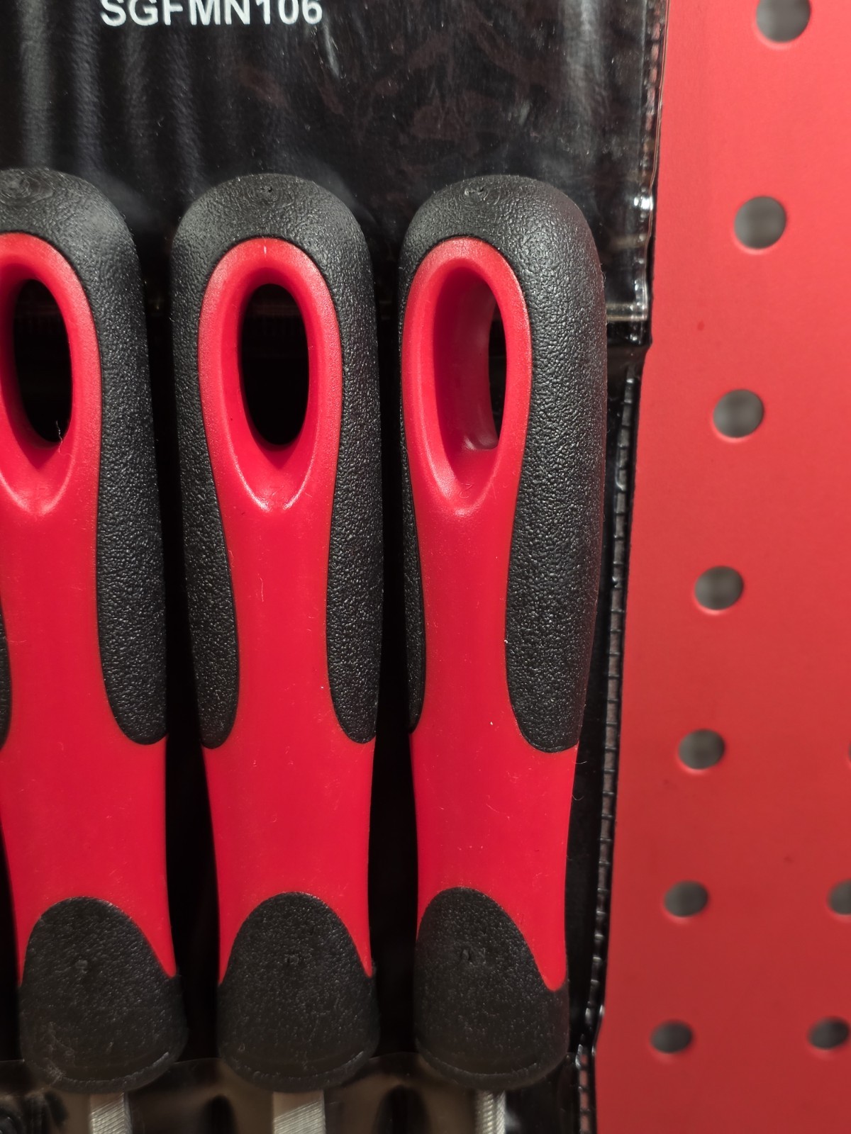 Snap-on Tools NICE SGFMN106 6-Piece Soft Grip Miniature File Set Red Handles