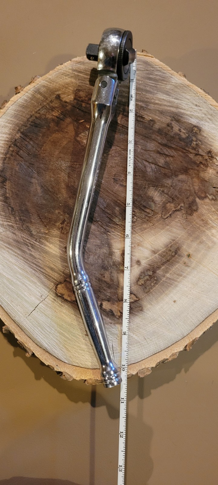 Powerbuilt CR-V Offset Handle with Articulated Head 3/8 Ratchet USA