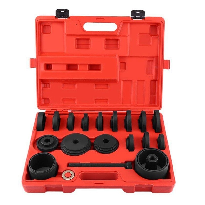 23PCS Front Wheel Drive Bearing Press Tool Set Removal Adapter Puller Pulley FWD