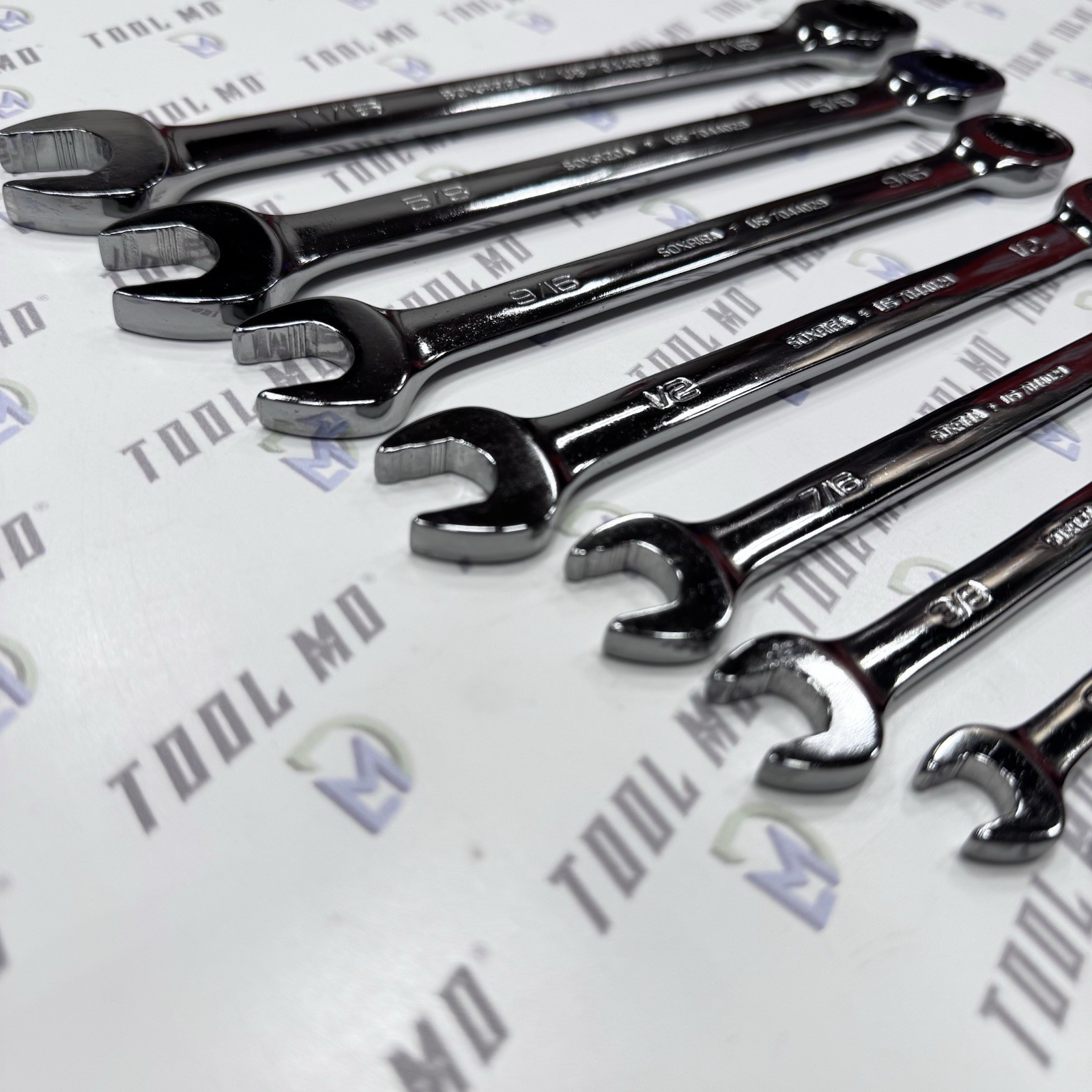 Snap-on Tools USA NEW 8pc SAE 0° Non-Reversing Ratcheting Wrench Set SOXR01FBRA