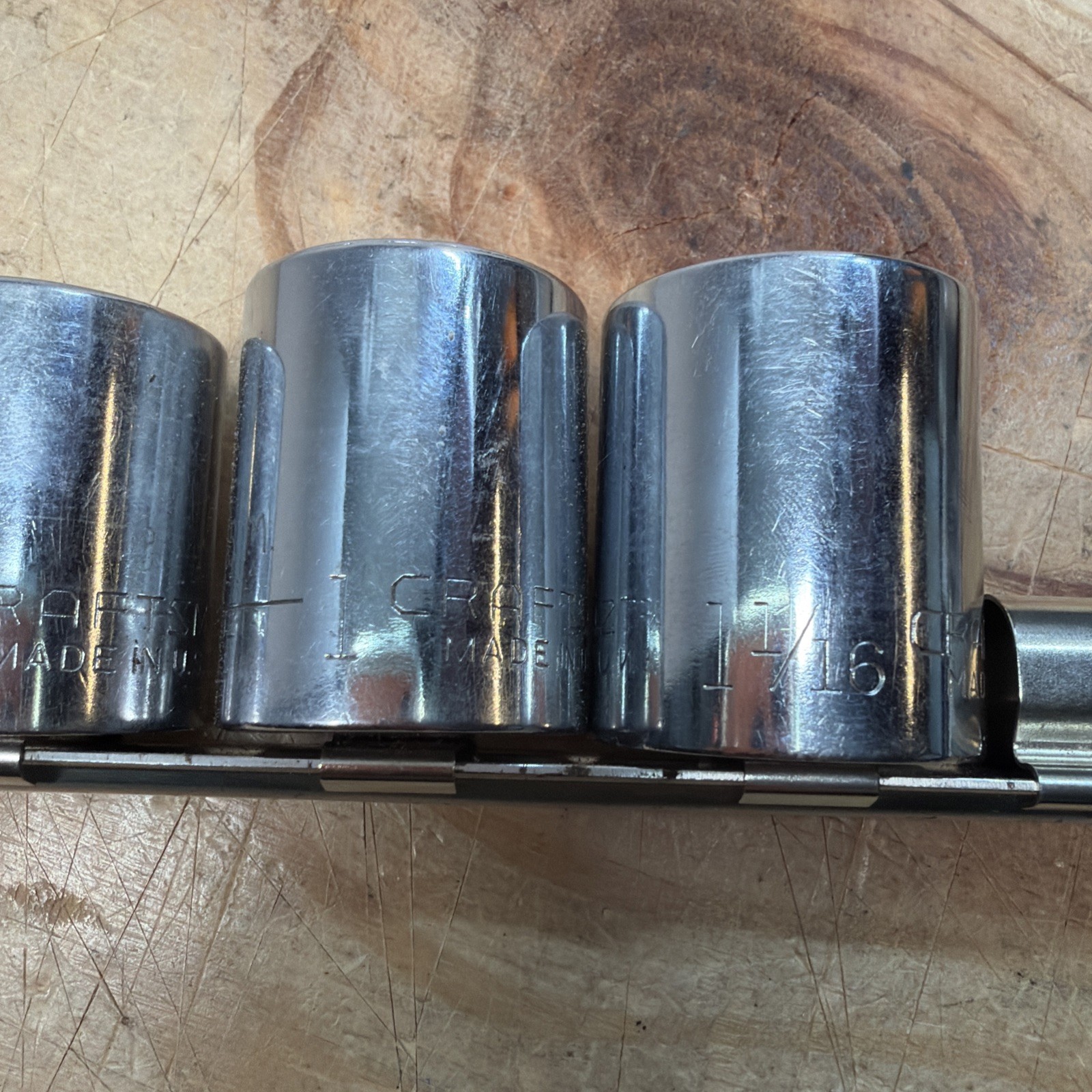 Craftsman SAE Shallow Socket Set 1/2″ Drive 12 Point 9/16″ to 1-1/16″ 9pc USA