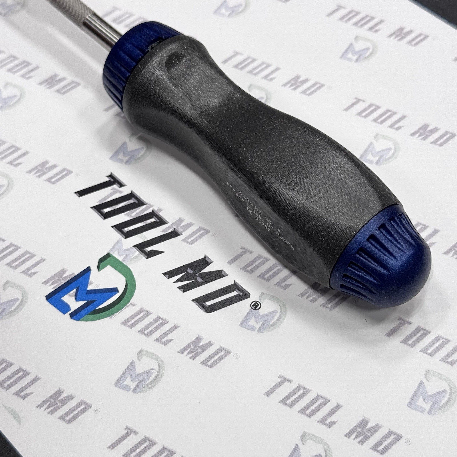 Snap-on Tools USA NEW DARK TITANIUM & POWER BLUE Ratcheting Screwdriver SSDMR4B
