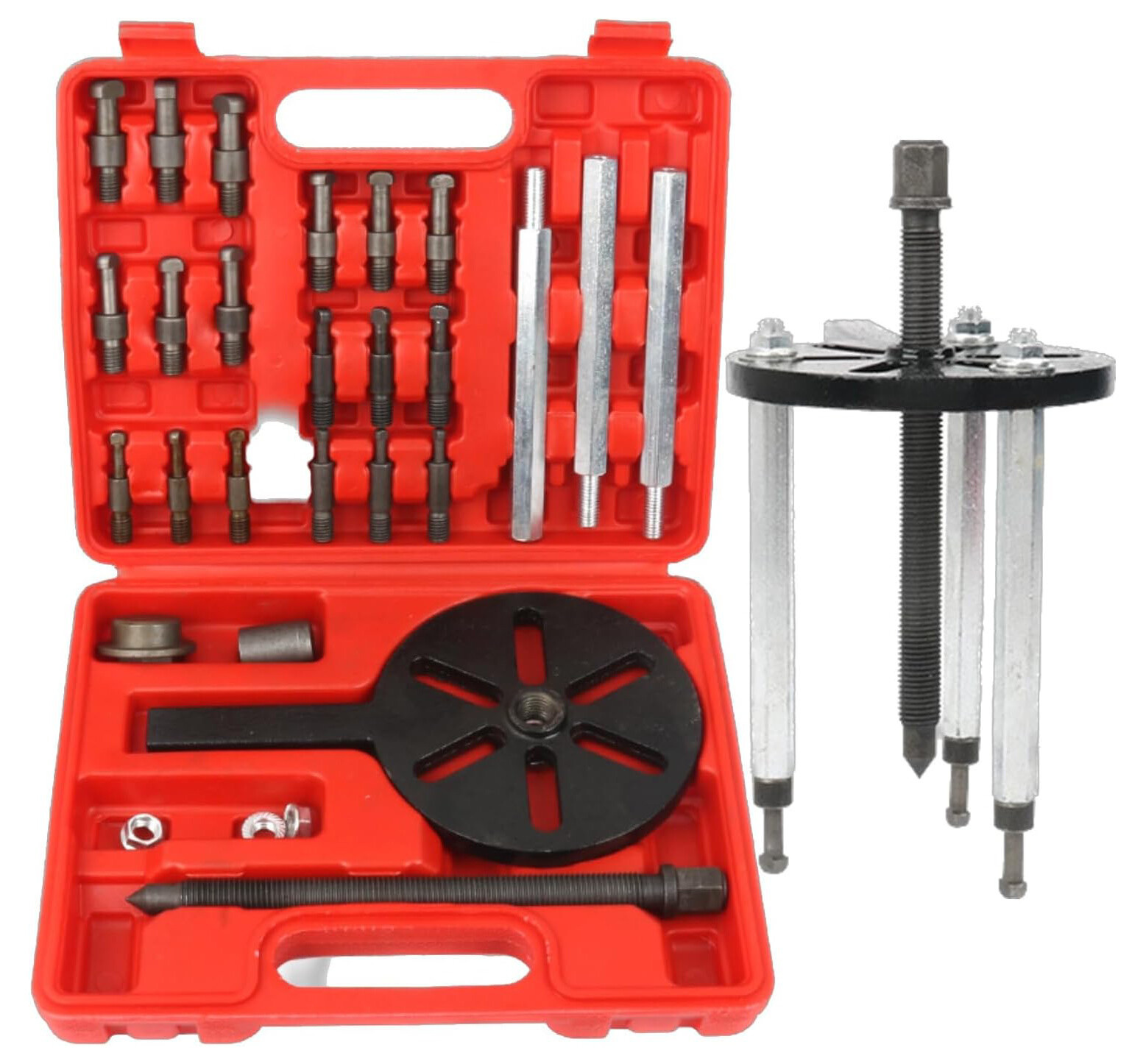 21 in1 Bearing Disassembly Puller Inner Hole Removal Tool Three-jaw Puller Set
