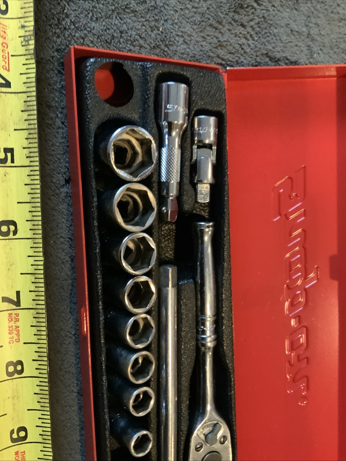 Snap On 1/4” Drive General Service Set, Missing Couple….see Pics…Descrip Sizes..
