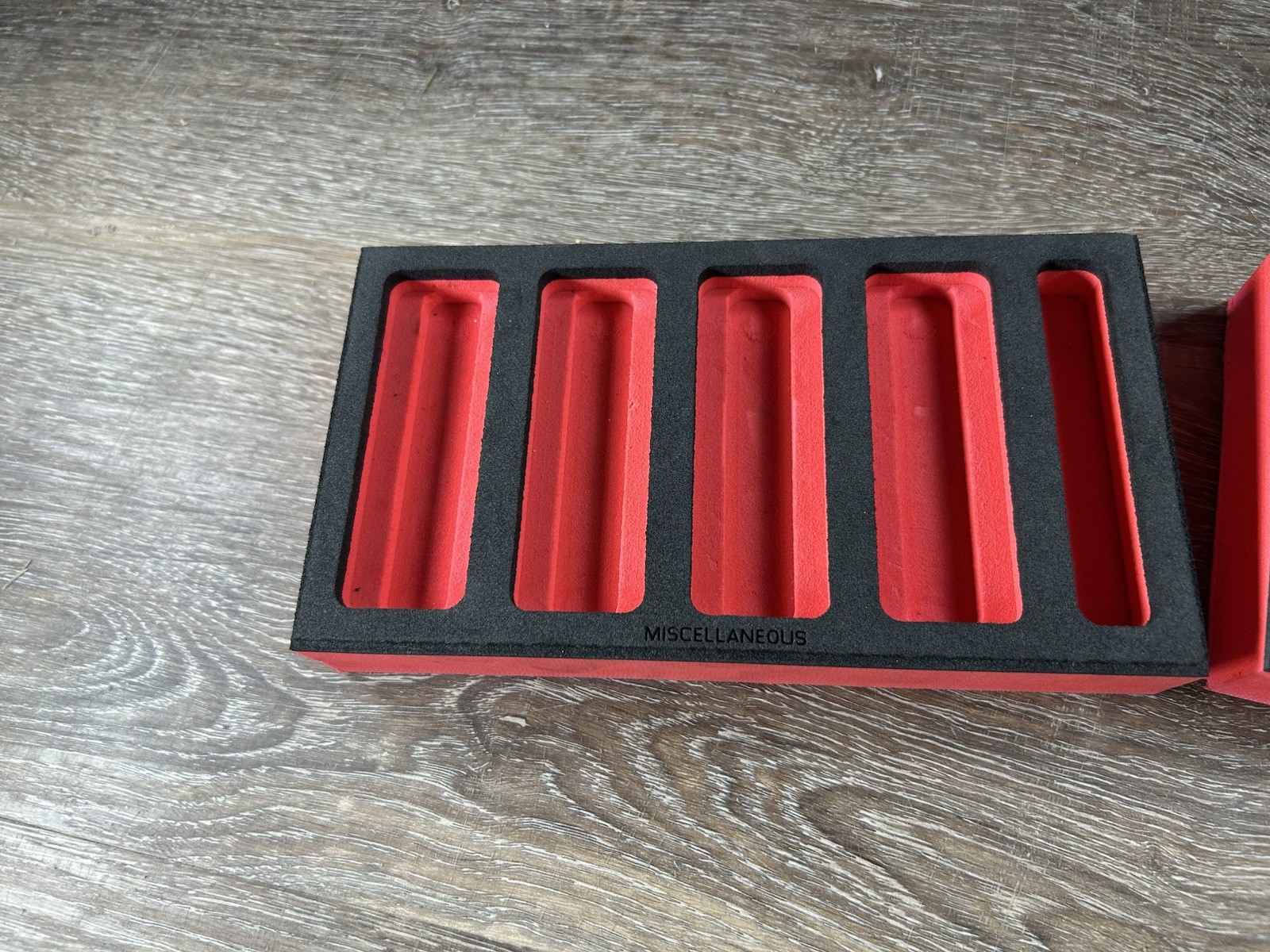 Snap On Red Black Miscellaneous Foam Storage Socket Bit Organizer One Per Order